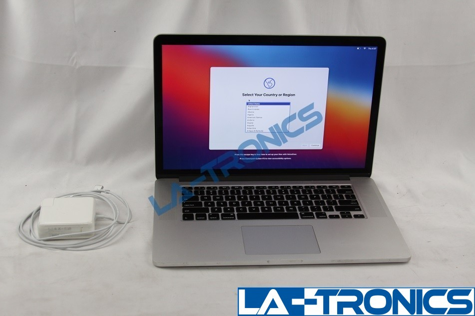 Apple MacBook Pro 15" A1398 2015 2.2GHz  i7-4770HQ 16GB RAM 512GB SSD MJLQ2LL/A Image 1