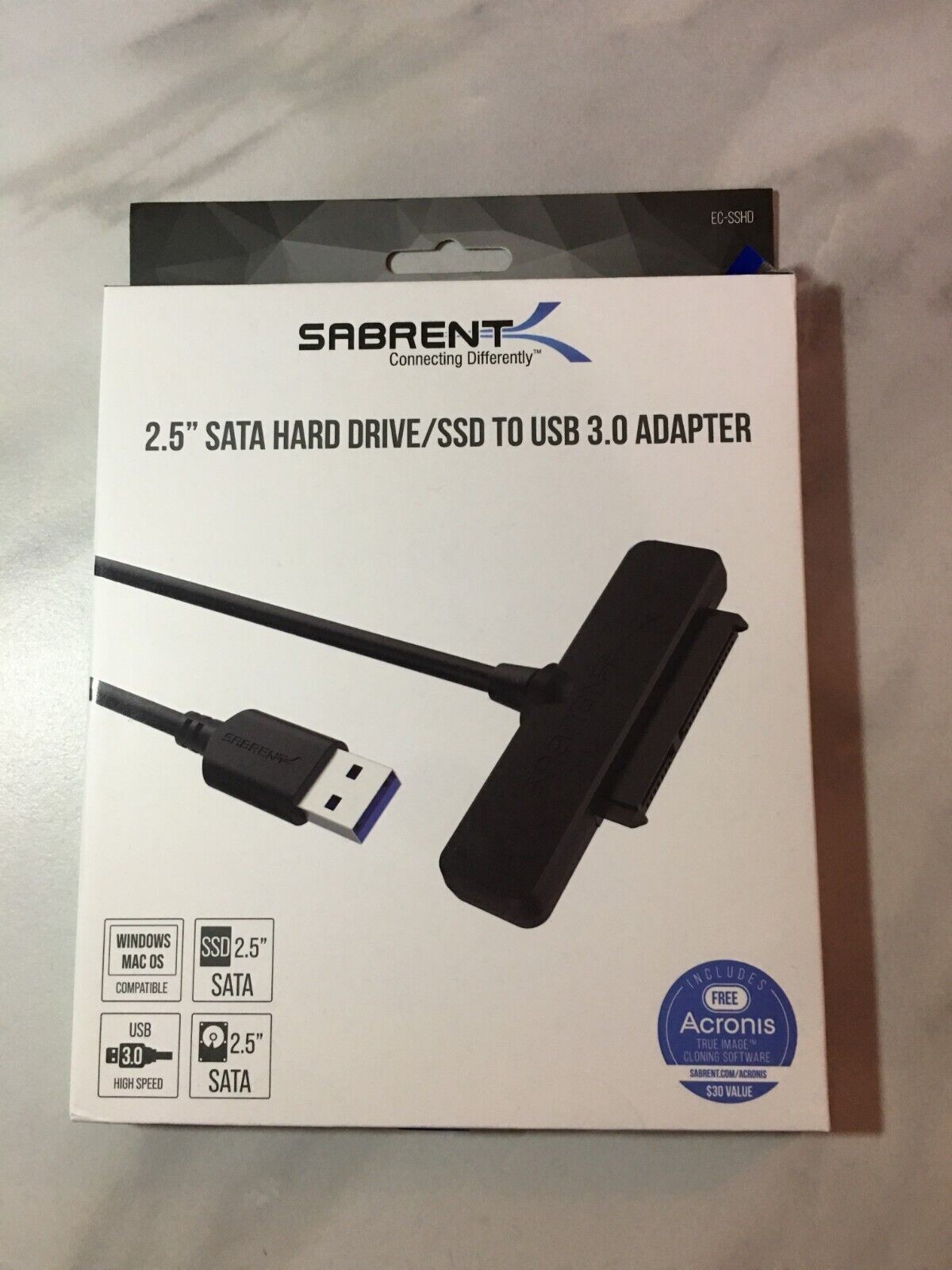 Sabrent 2.5" SATA Hard Drive/SSD To USB 3.0 Adapter Image 2