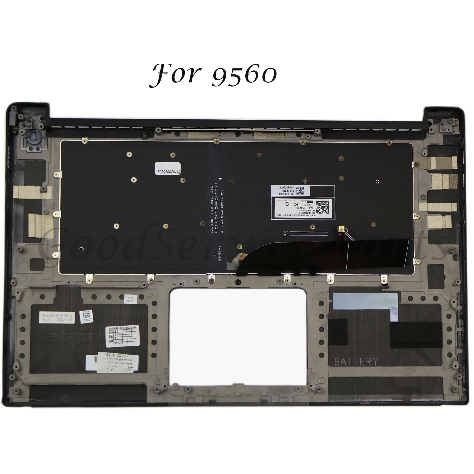 New Dell XPS 15 9560 Precision 5520 Black 15.6" Palmrest Keyboard W Backlit US Image 2