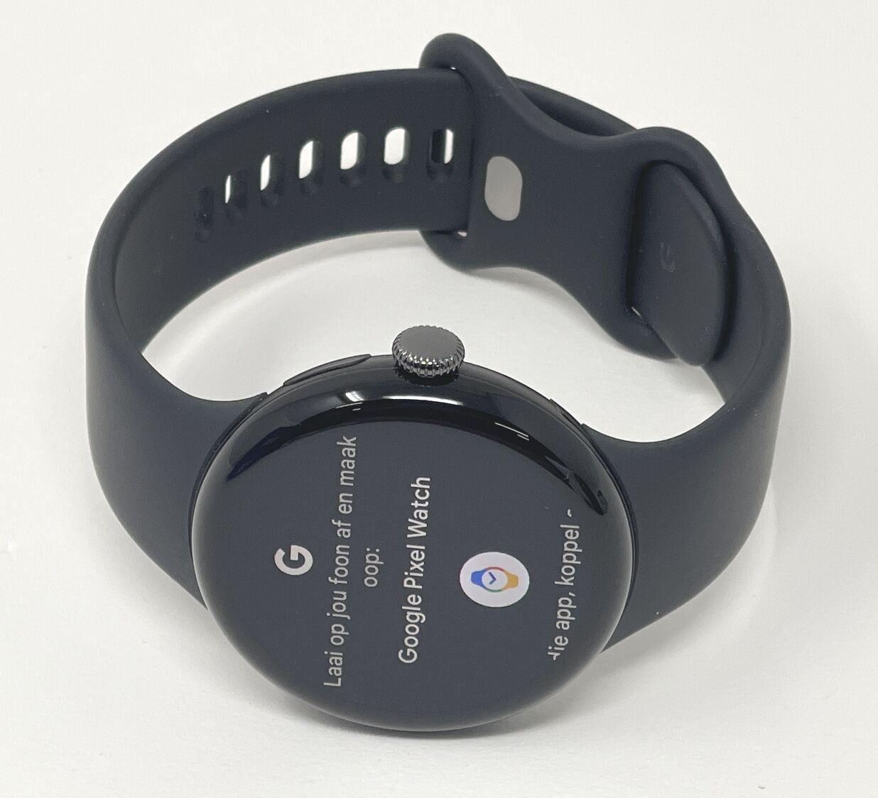 Google Pixel Watch 3 45mm Matte Black Aluminum Obsidian Cellular W Extra Band Image 2