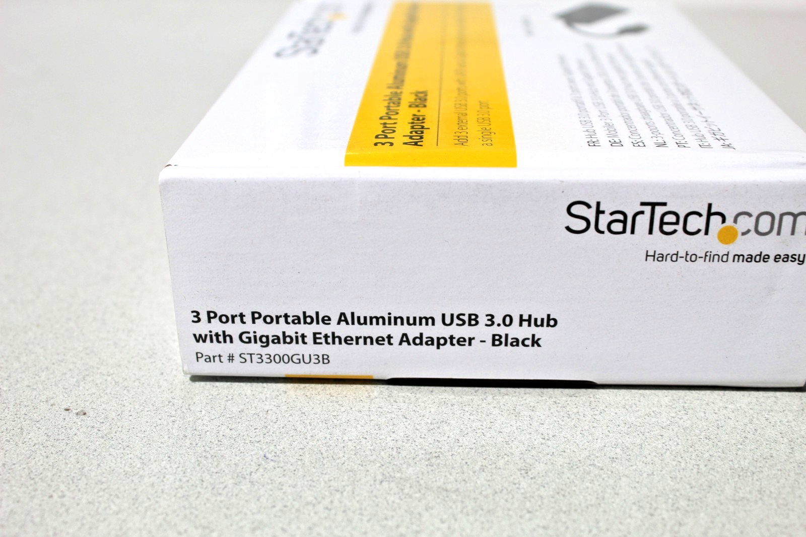 New StarTech 3 Port Portable USB 3.0 Hub Gigabit Ethernet Adapter Image 3
