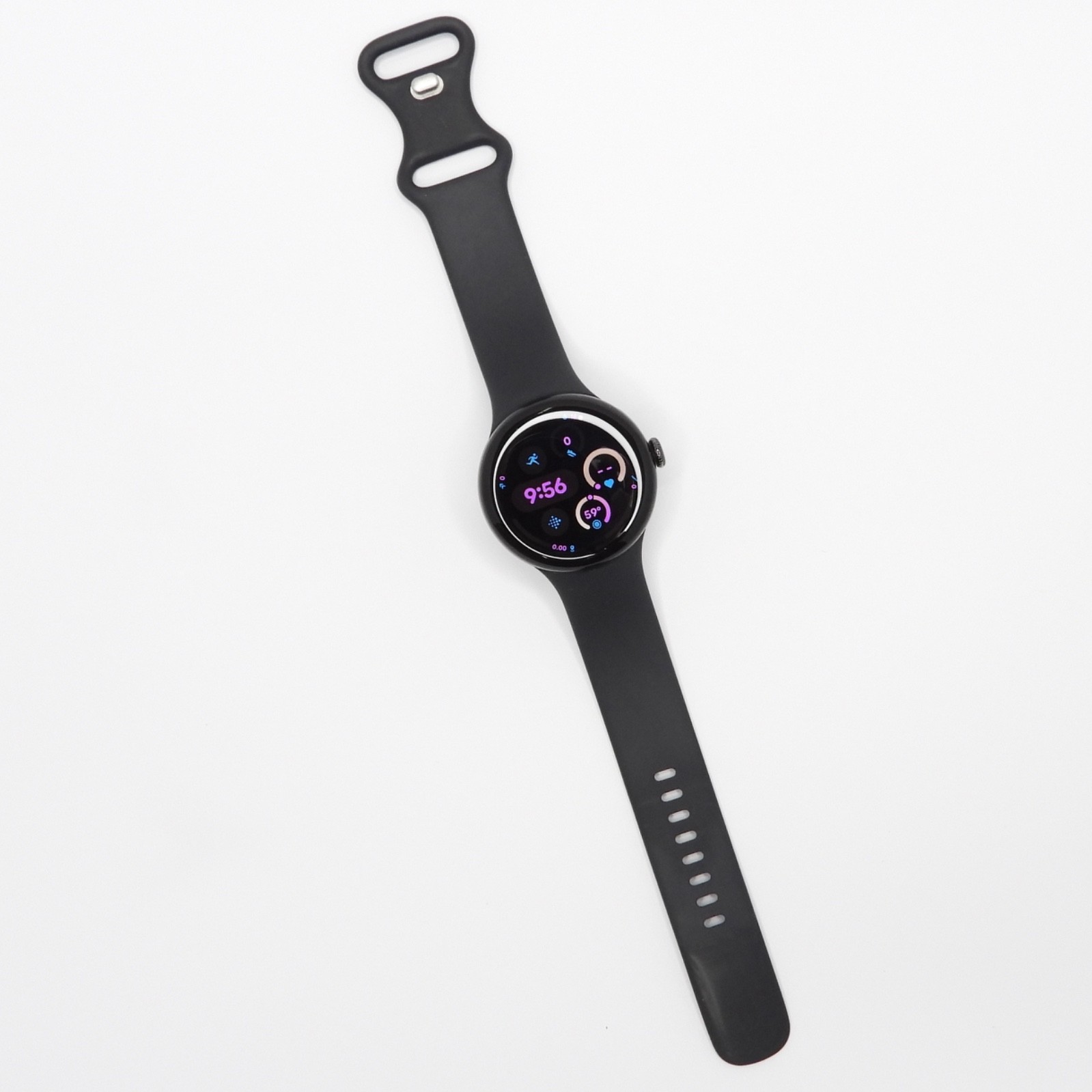Google Pixel Watch 3 WiFi 41mm Matte Black Aluminum Case & Obsidian Band Image 1