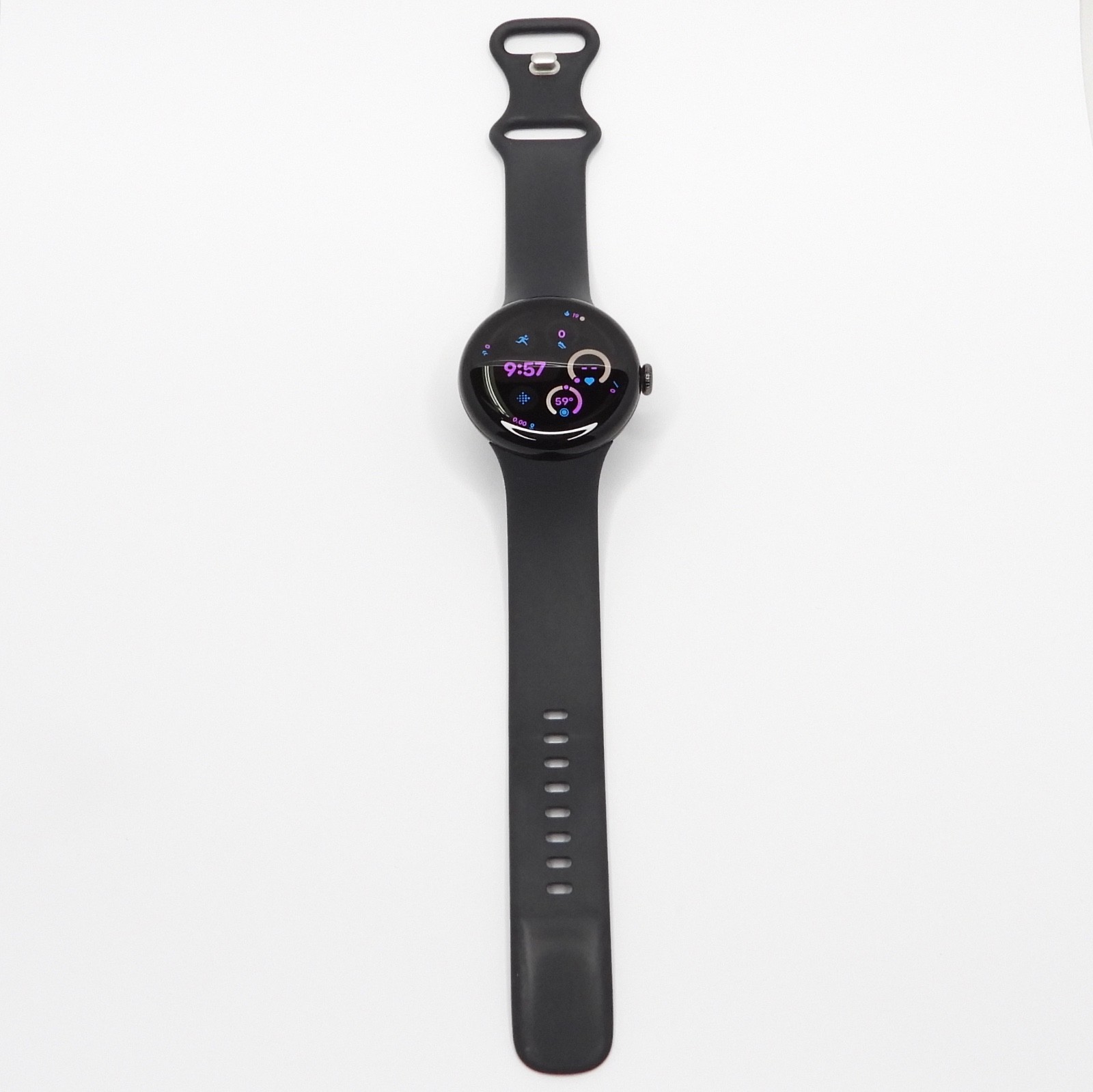 Google Pixel Watch 3 WiFi 41mm Matte Black Aluminum Case & Obsidian Band Image 3